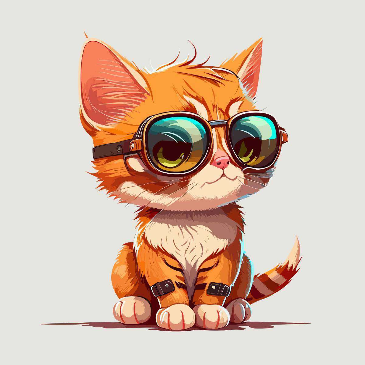 Vector cat character for t-shirt design an other
